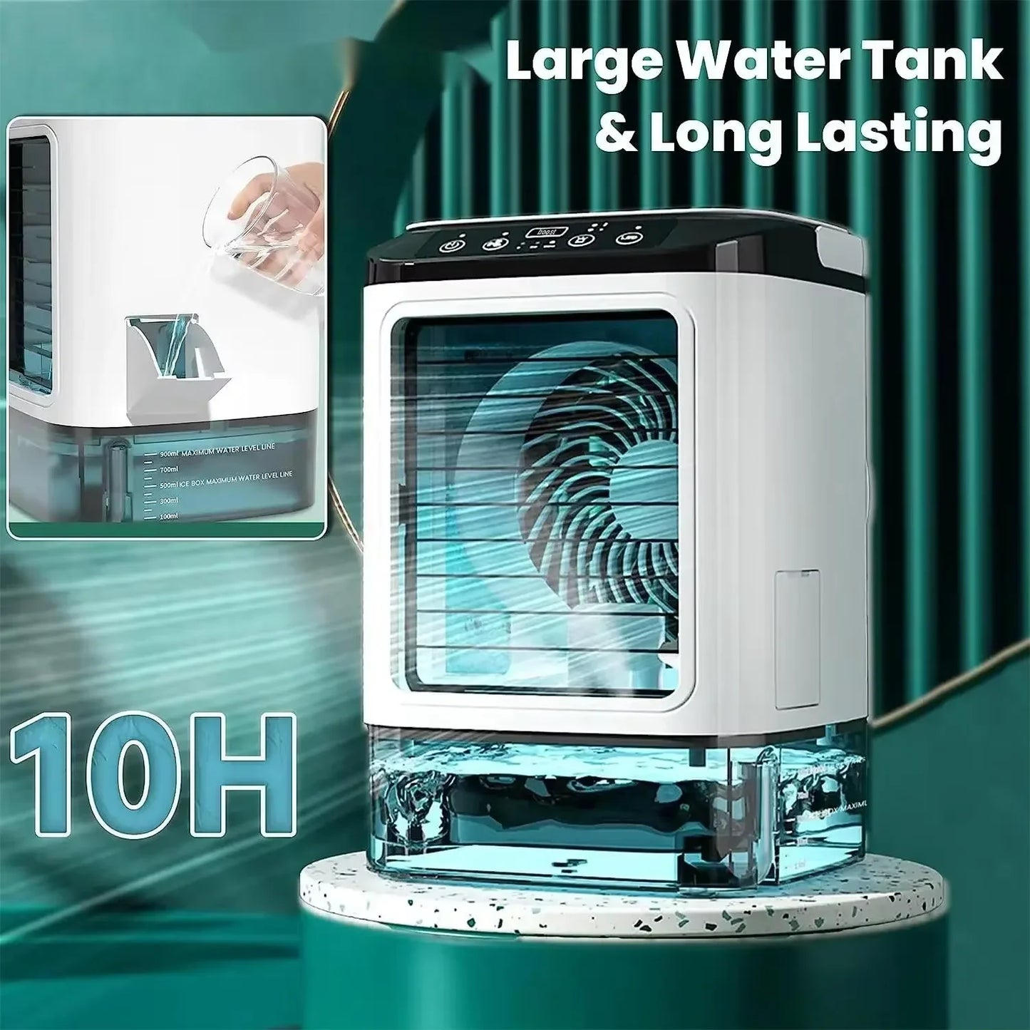 HOMEFISH Small Home-use Quiet Desktop Humidifier Cold Fan Spray Refrigeration Portable USB Electric Fan