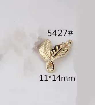 20Pcs KC Gold Copper Metal Leaf Charms Tree Leaves Charms Pendant for DIY Handmade Bracelet Necklace Jewelry Making Accessories