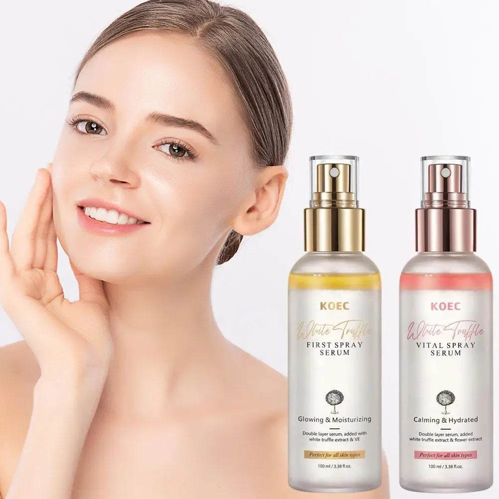 Korean White Truffle Extract First Spray Glowing Facial Serum Vitamin E Antioxidant Face Repair Essence Portable Skincare Makeup