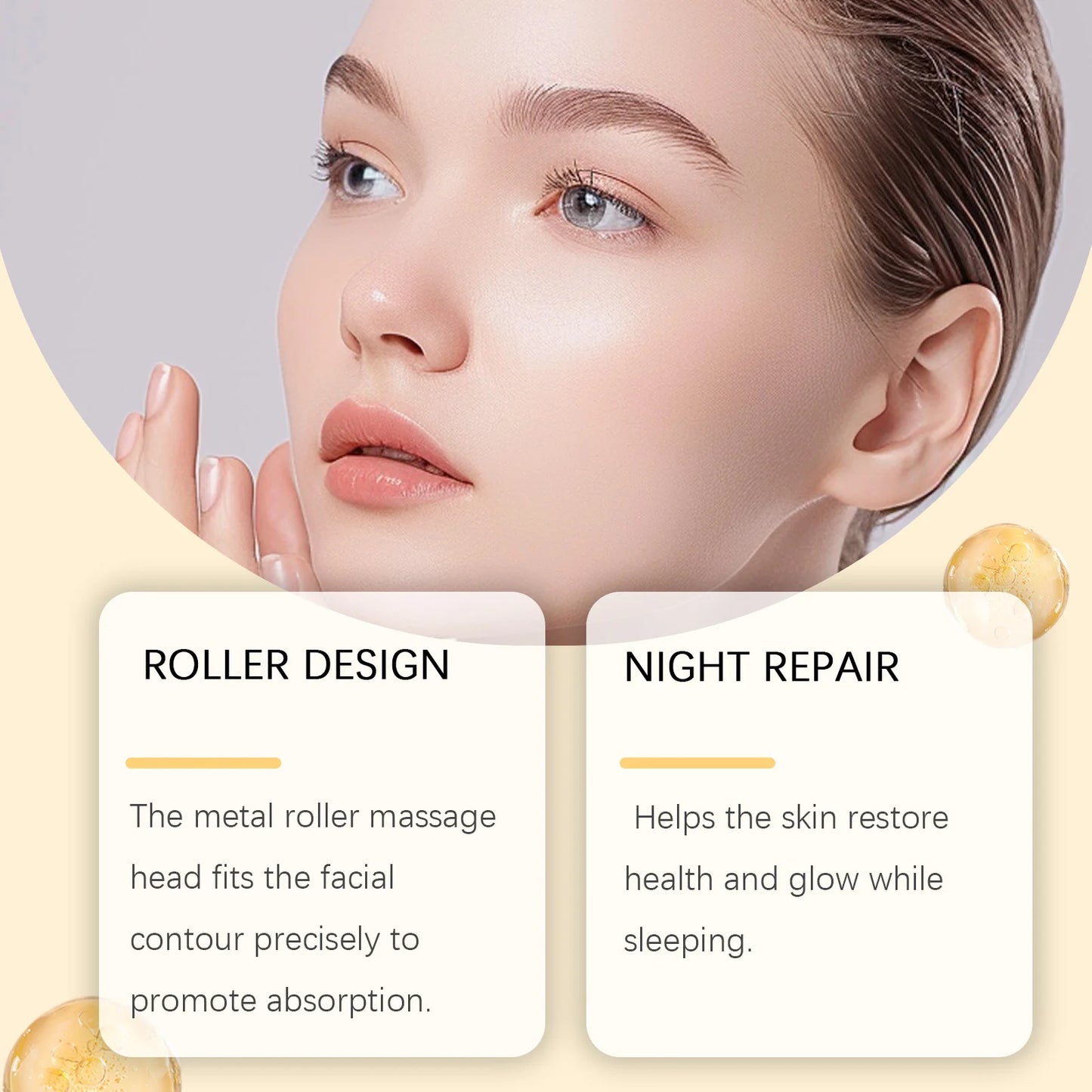 Anti Aging Roller Essence Bee Venom Booster Hyaluronic Acid Skin Firming Fine Lines Improvement  Facial Massage Skincare Serum
