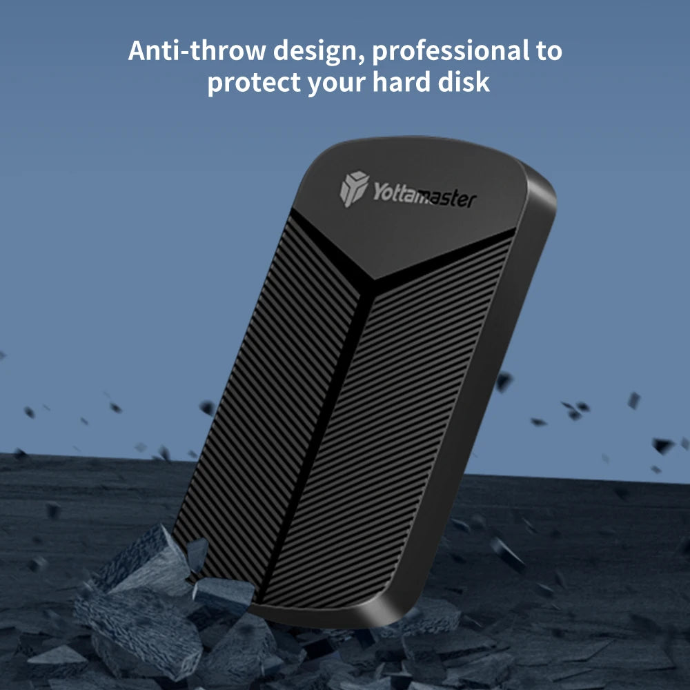 Yottamaster 2.5 Inch HDD Case External SSD Hard Drive Case SATA to USB 3.0 HDD Enclosure for PC Laptop 6Gbps Storage Case Type C