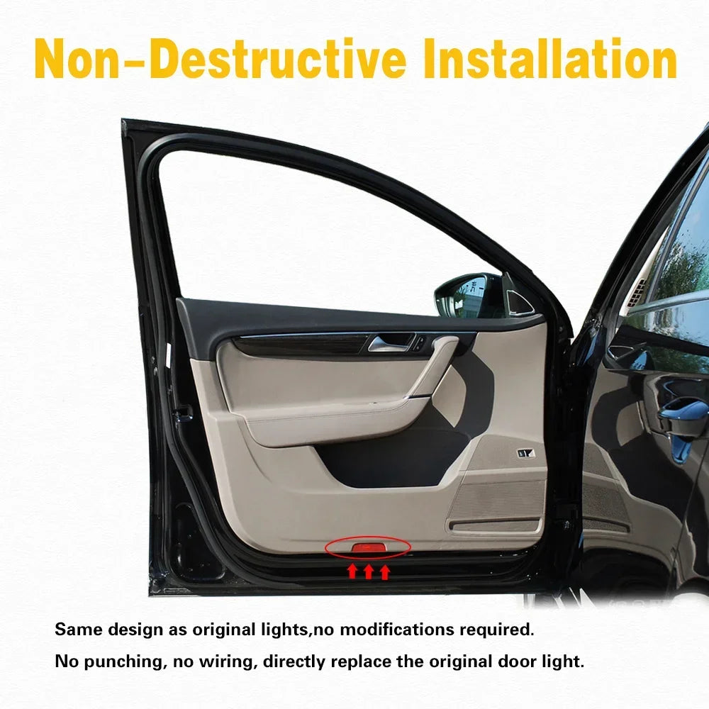 Hot Sale LED Car Door Logo Projector Light Accessories for VW R Golf 5 6 7 GTI GTD GTE CC Passat B6 B7 B8 B9 C6 C7 C8 Tiguan