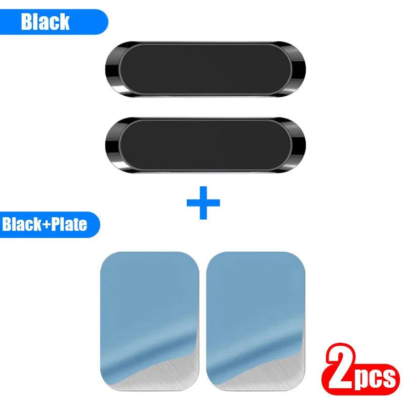 Magnetic Car Phone Holder Dashboard Mini Strip Shape Stand For iPhone Samsung Xiaomi Metal Magnet GPS Car Mount for Wall