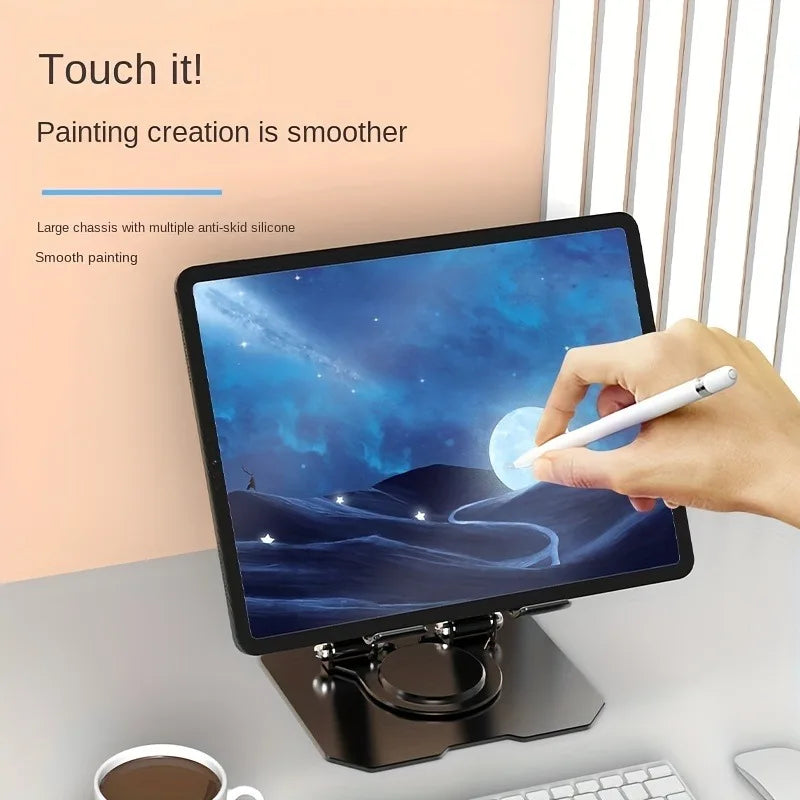 Adjustable Foldable 360° Rotatable Tablet Stand Compatible with 4.7-12 Inch iPad Pro/Air/Mini Laptop - Desktop Holder Stand