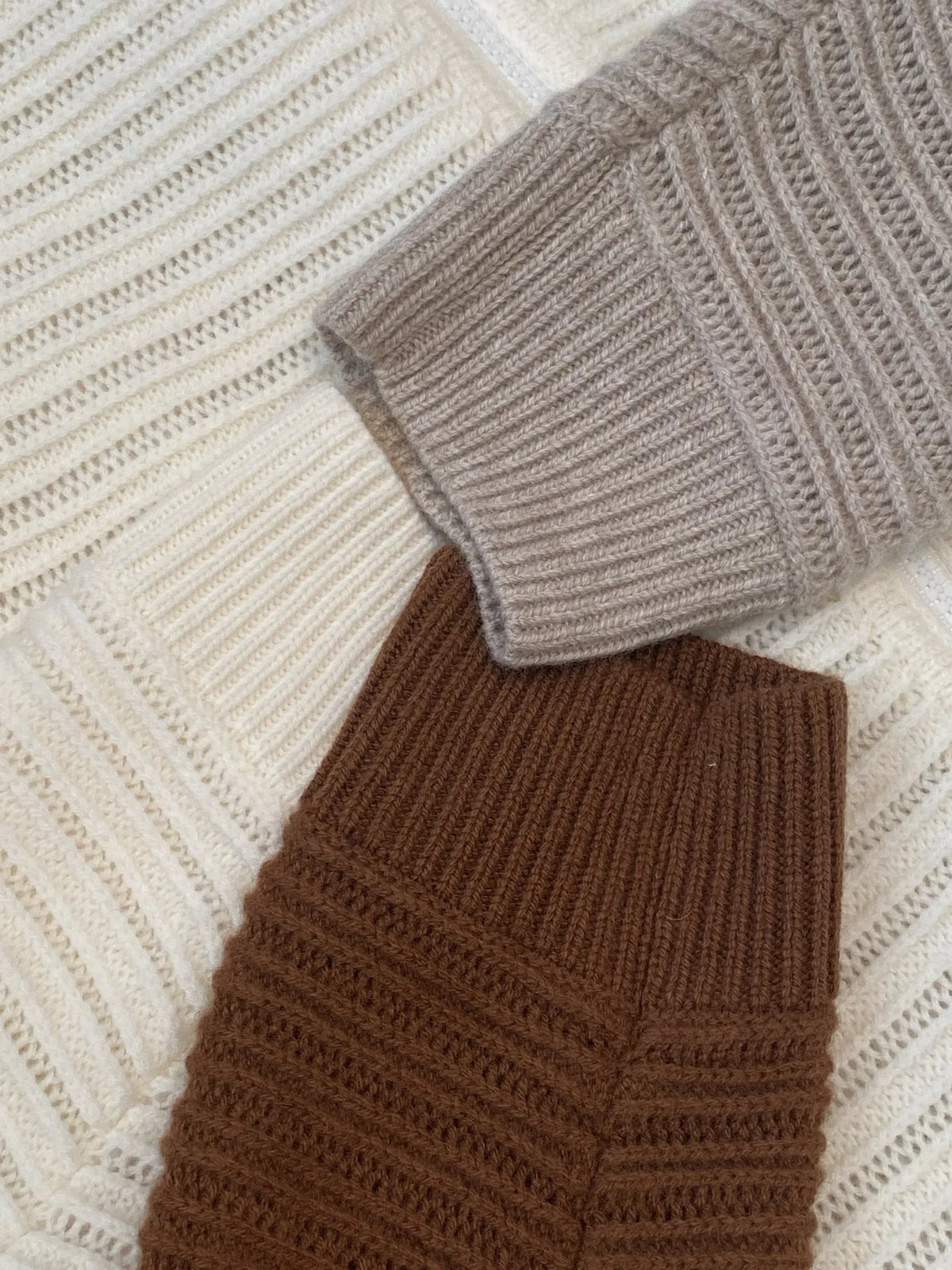 Textured Striped Knit Co-ord Set Zip Up Long Sleeve Jacket & High Waist Wide Leg Pants For Women