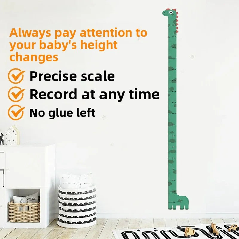 Children Growth Height Ruler Sticker To Measure And Record Kids Height With Unicorn Dinosaur Giraffe Cartoon Nursery Decor