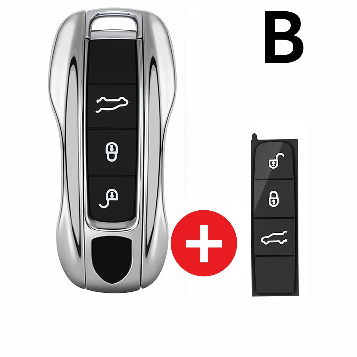 For Porsche Panamera Carrera Macan Boxster Cayman Cayenne Taycan 911 970 981 991 Car Smart Remote Key Case Fob Covers Set Shell