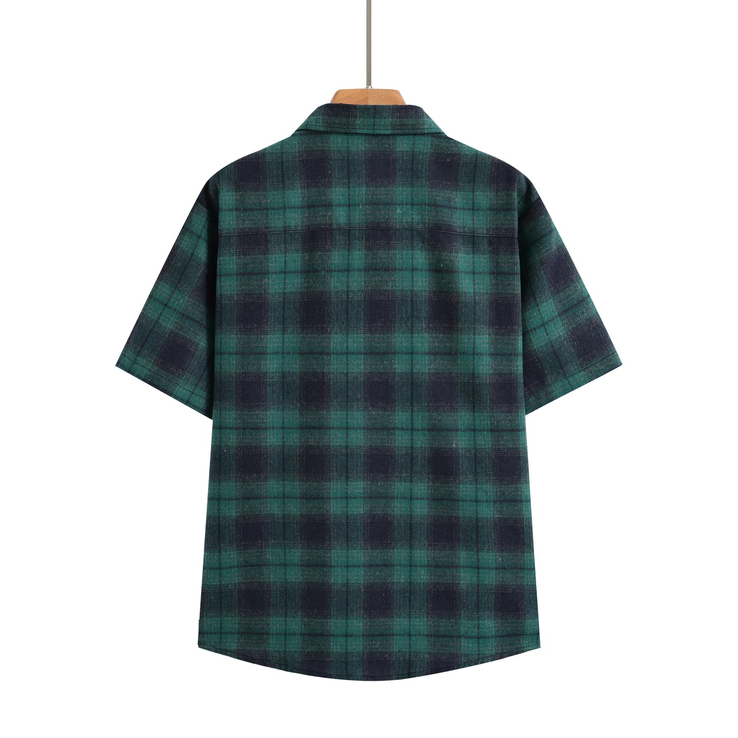 Euro Size Plaid Shirt Flannel Black Checkered Shirt Men Shirts Short Sleeve Button Down Chemise Homme Male Summer Check Vocation