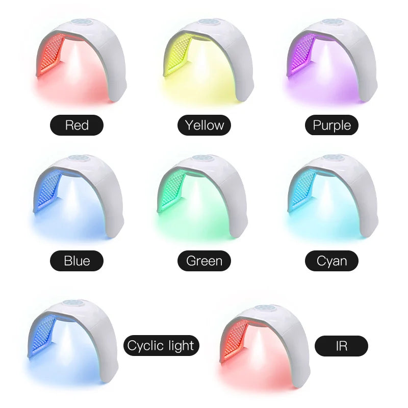 8 Colors Led Mask Infrared Light Therapy Cold Nano Spray Facial Spa Acne Skin Care Face&Body Mask Salon LED Photon