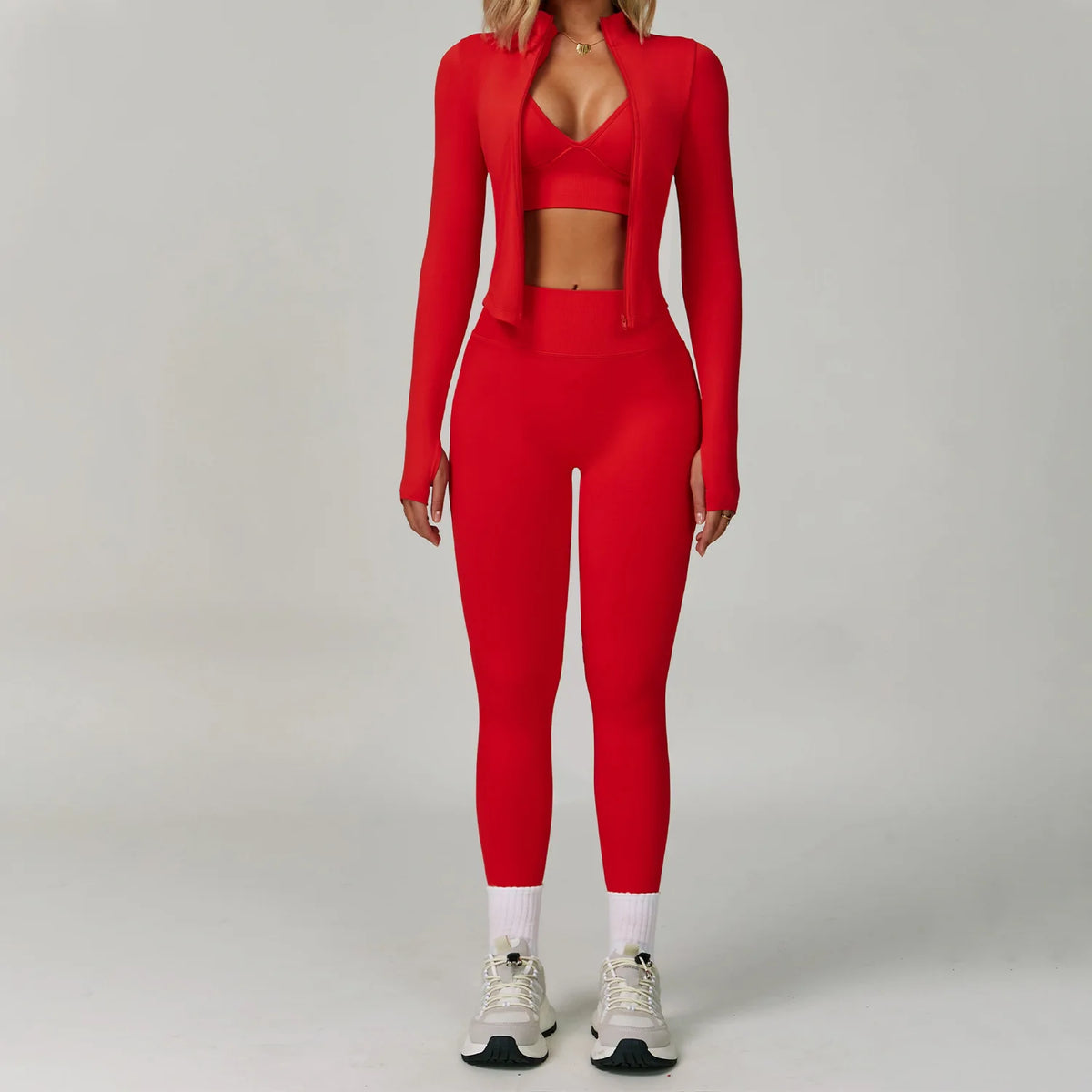 2/3PCS Seamless Yoga Set Gym Workout Athletic Wear Women Legging Fitness Bra Crop Top Long Sleeve Sports Shorts Activewear XP272