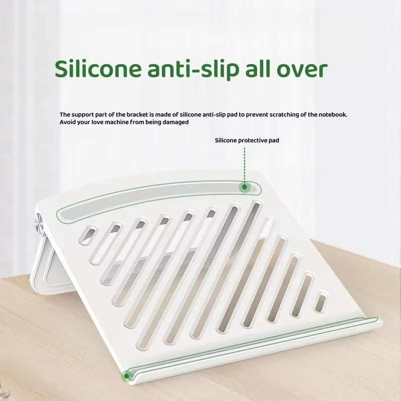 Foldable Laptop Stand For iPad Macbook Mac Pro PC Notebook Tablet Computer Accessories ABS Desktop Bracket Support Cooling Stand