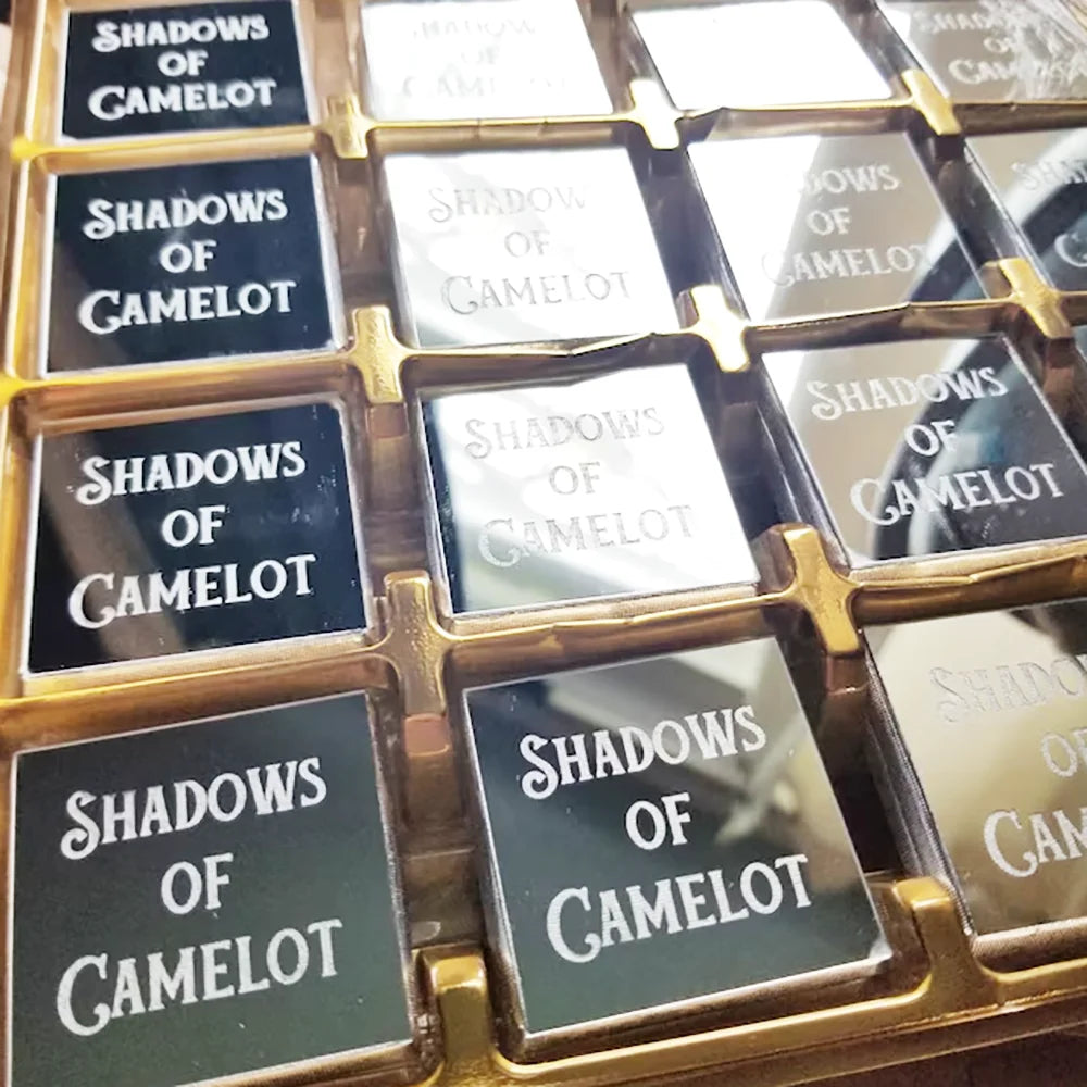 Personalized Tag Engraved Gold Mirror Acrylic Square Custom Place Cards Chocolate Sign Baby Shower Laser Cut Name Guest Gift