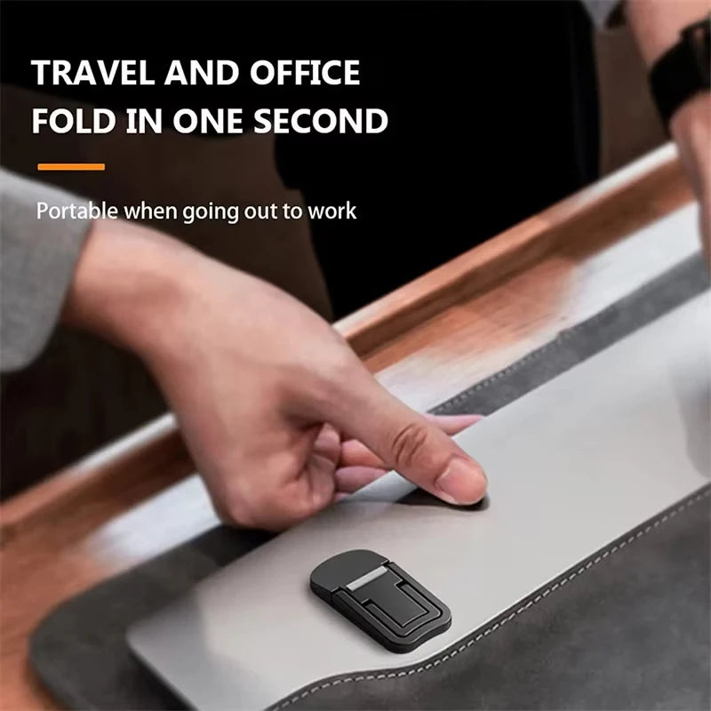 Foldable Hidden Self-adhesive Laptop Support Feet Portable Mini Notebook Heightening Bracket Travel Home Office Laptop Supplies