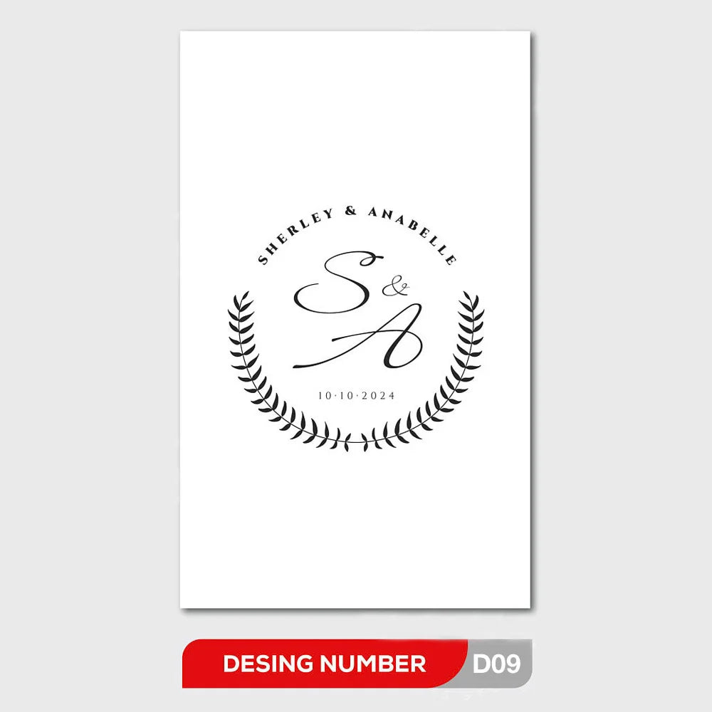 50pcs Wedding Chocolate Packing Papers Engagement Label Stickers for Party Chocolate Favors Wedding Table Decoration