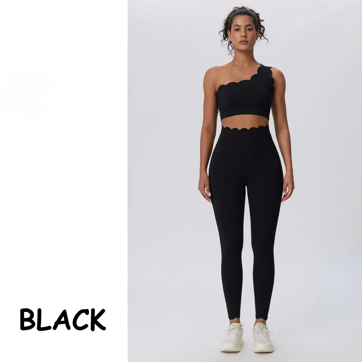 Women Skin Friendly Quick Dry Sports Bra High Waist Leggings Set Off Shoulder Design High Compression Yoga Pilates Activewear