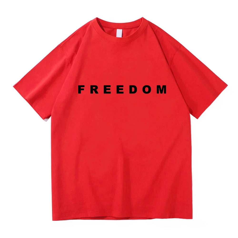 Freedom Charlie Kirk T-shirt Cotton Loose Casual Female/Male Tshirts Unisex Streetwear America American Fashion Women T Shirts