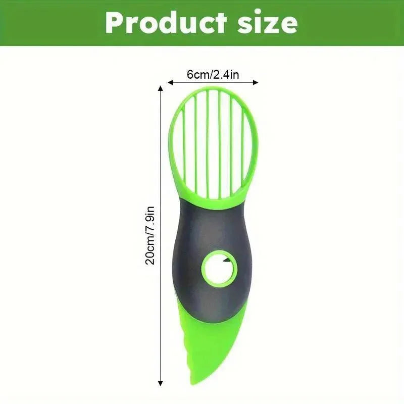 3-in-1 Avocado Slicer Cutter Pitter - Professional Kitchen Gadget With Stainless Steel Blade & Ergonomic Grip For Effortless Fru