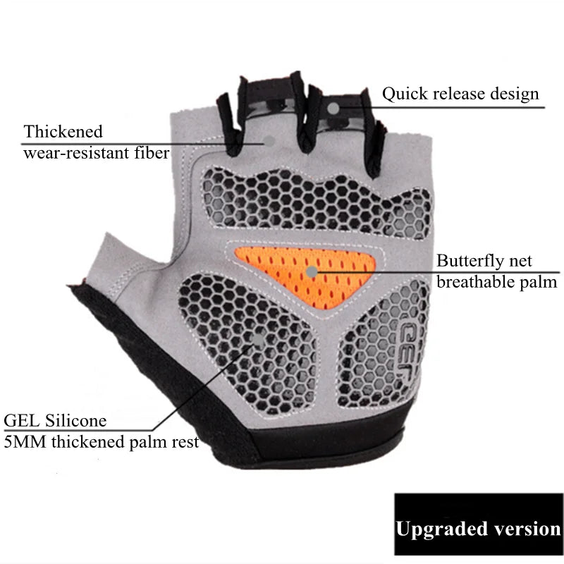 Half Finger Gel Weight Lifting Gloves Men Women Breathable Anti-slip Workout Gloves Summer Gym Yoga Sport Training Hand Gloves