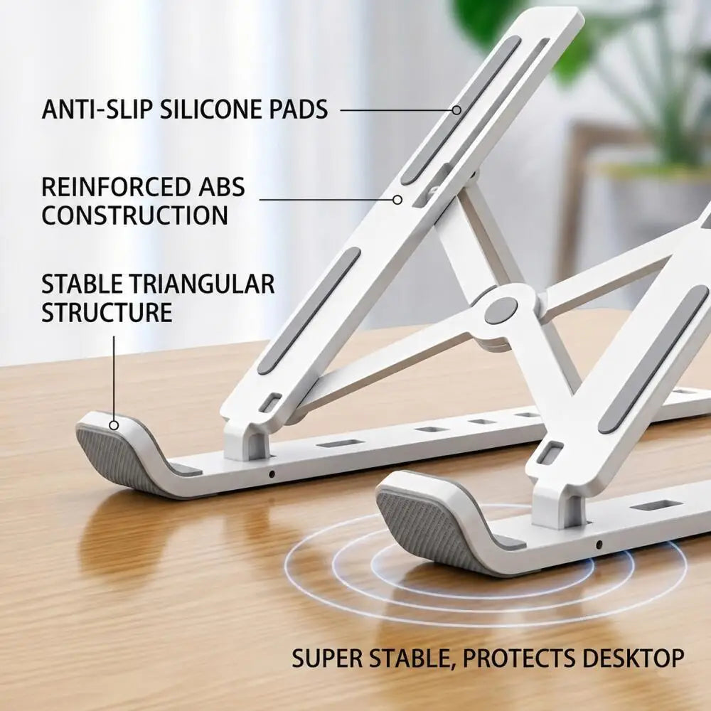 Adjustable Foldable Laptop Stand Portable Stable Cooling Support Laptops For Gaming Office Video Conferencing Desk Accessory