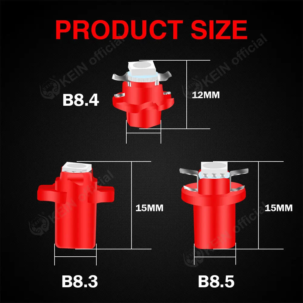 KEIN 10PCS 12V 24V T3 T4.2 T4.7 T5 B8.5D B8.4 B8.4D B8.3 B8.5 T4 509T bX8.4d W3W Led Bulb Instrument Dashboard Car Truck Light