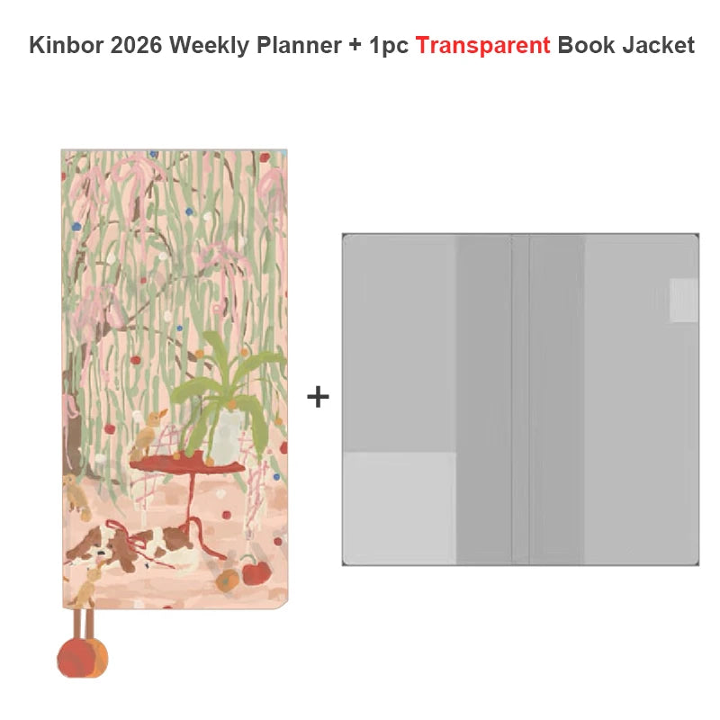 Newest Kinbor 2027 Notebook Agenda Weekly Planner 52g BaChuan Paper Pocket Journal Plan Book Travel Recording School Supplies