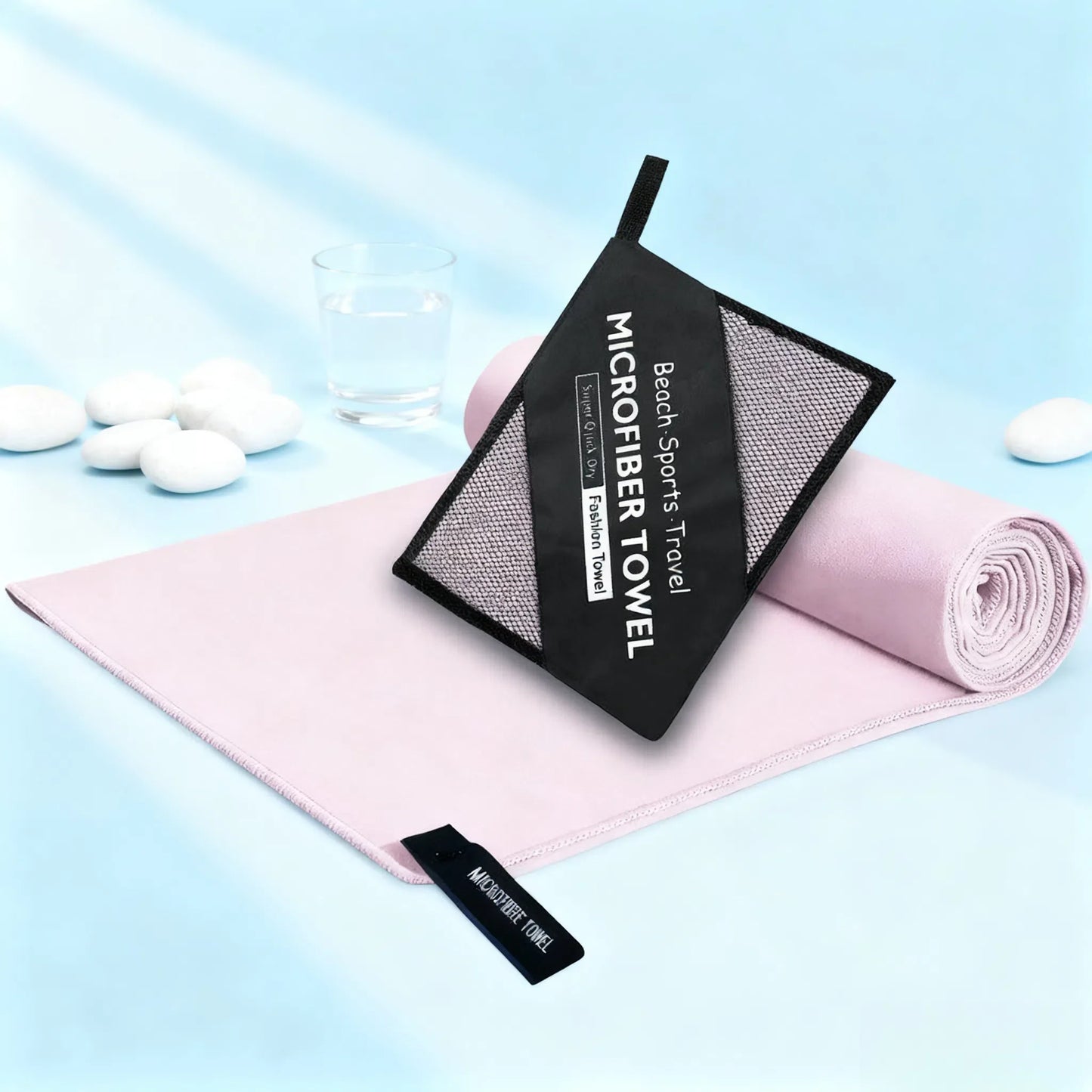Microfiber Quick-Dry Lightweight Sandproof Towel  Portable Compact for Swim Yoga Gym Beach Travel Sports Supplies