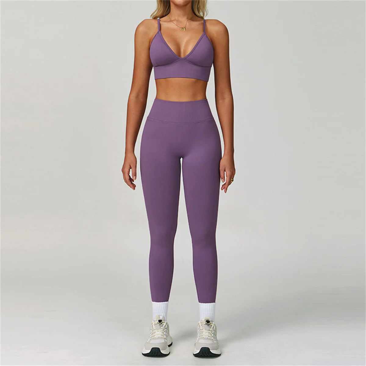 2/3PCS Seamless Yoga Set Gym Workout Athletic Wear Women Legging Fitness Bra Crop Top Long Sleeve Sports Shorts Activewear XP272