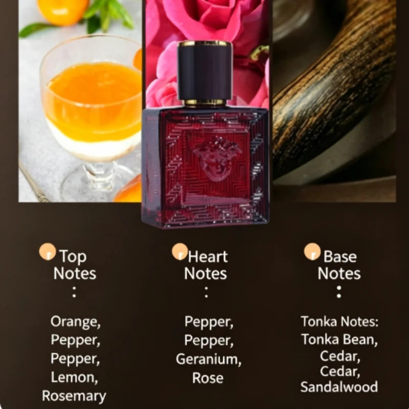 Luxury 3Pcs Men Perfume Gift Set Woody Citrus Ocean Scent Long Lasting Eau de Toilette Portable Travel Spray Present For Dating Office Holiday Birthday