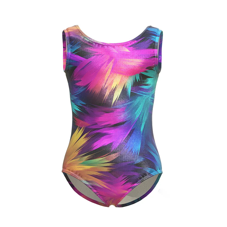 Girls Gymnastics Ballet Leotards Toddler Colorful SleevelessTank Dance Leotard Kids Dancewear Activewear