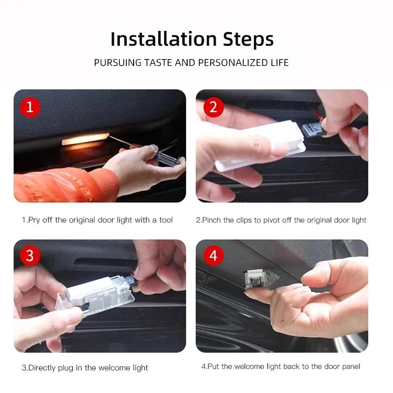 2pcs Car Door Projector Lamps Welcome Lights For BMW G20 G15 G16 G05 G32 G30 G01 G02 F40 F34 F07 G07 F10 F20 Accessories