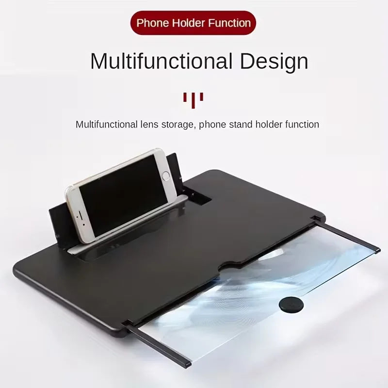 1pc Phone Screen Amplifier | HD Portable Movie Viewer with Drawer Storage for Videos & Games