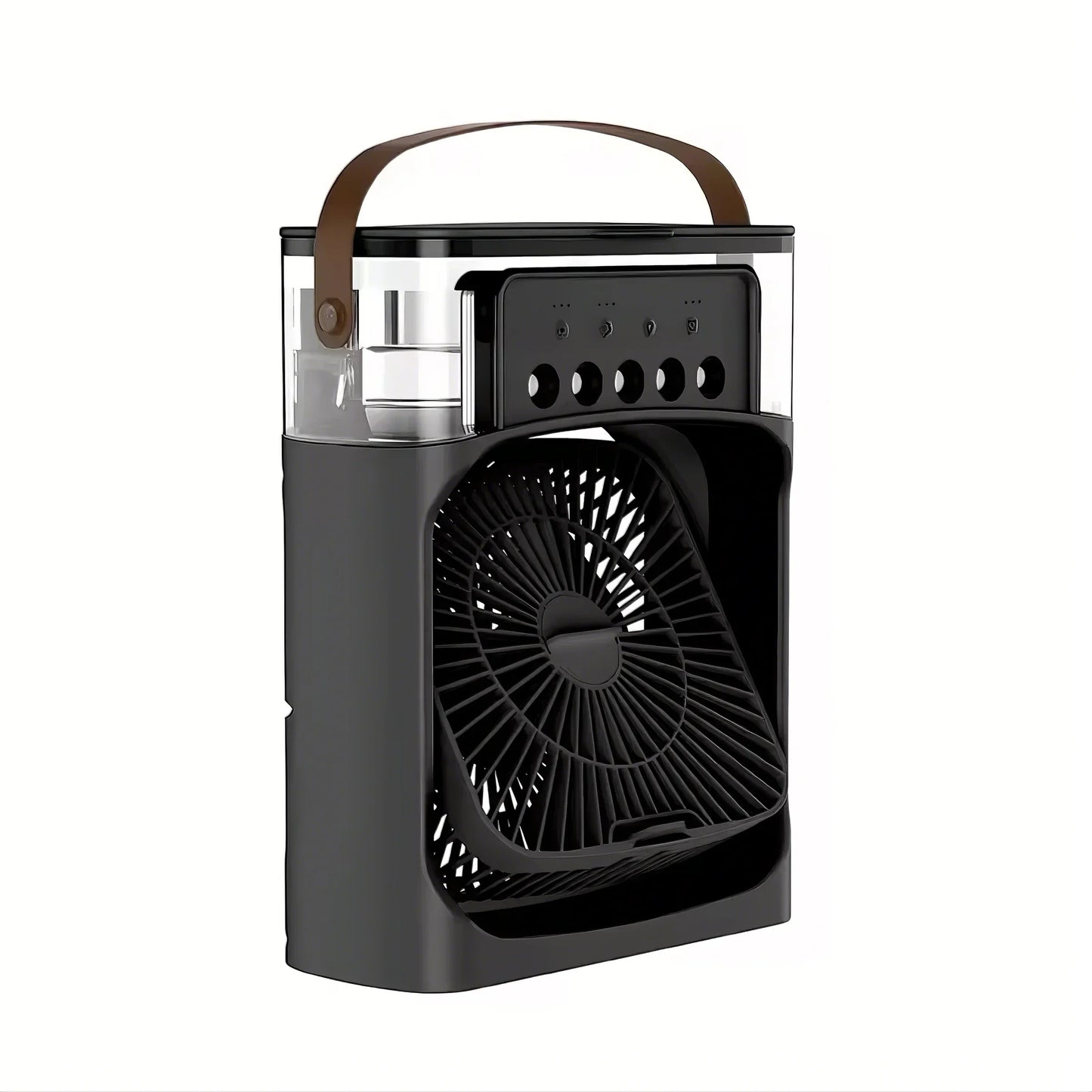 3 In 1 Mini Portable Air Cooler Fan 5-Hole Humidifier LED Night Light 1-3H Timer Personal Desktop Cooling Device For Home Office