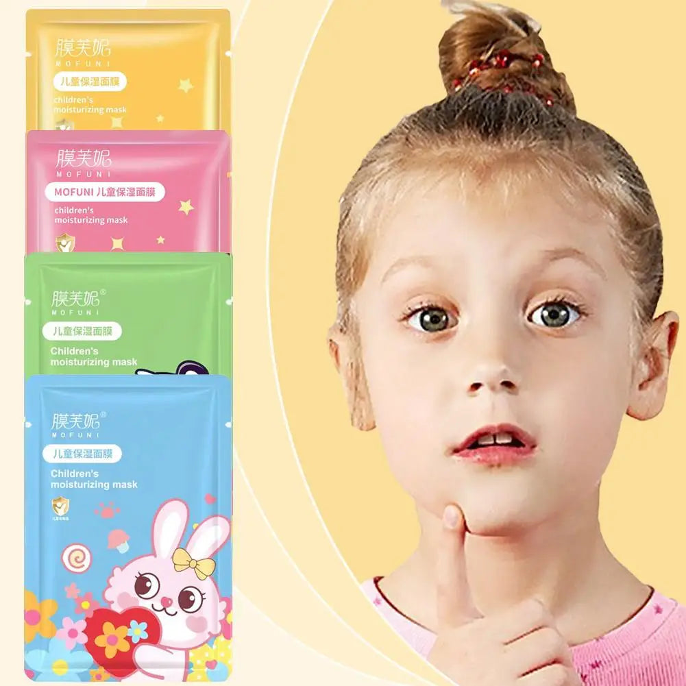 1/5PCS Children's Fruit Cartoon Mask Hydrating Moisturizing Gentle Nourishing Cartoon Animal Face Mask Stickers For Kids
