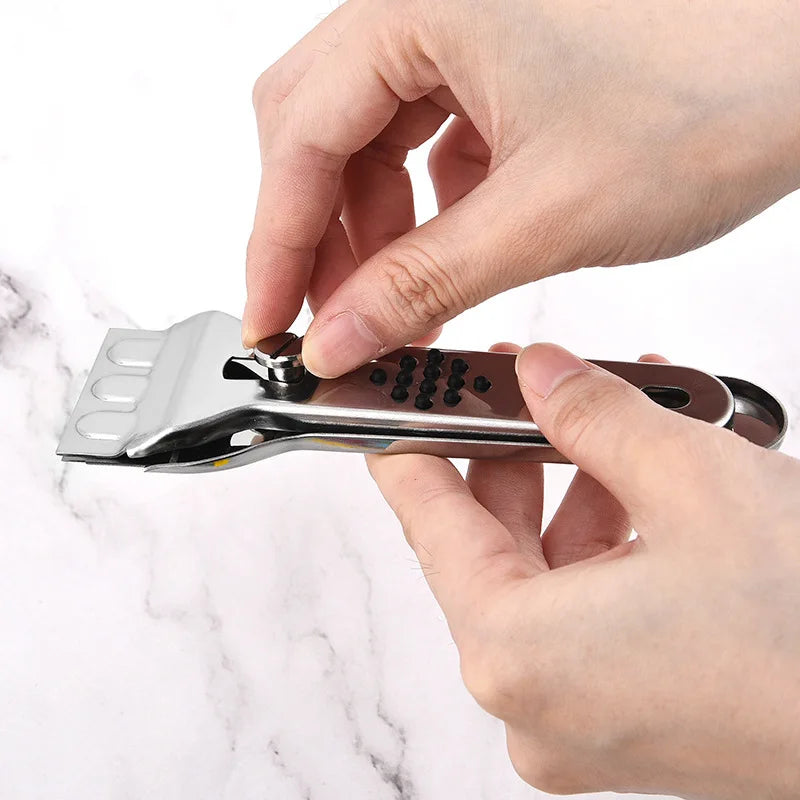 Stainless Steel Hob Scraper Kitchen Glass&Ceramic Scraper with Replacement Blades Wall Floor Window Cleaning Scraper Tools