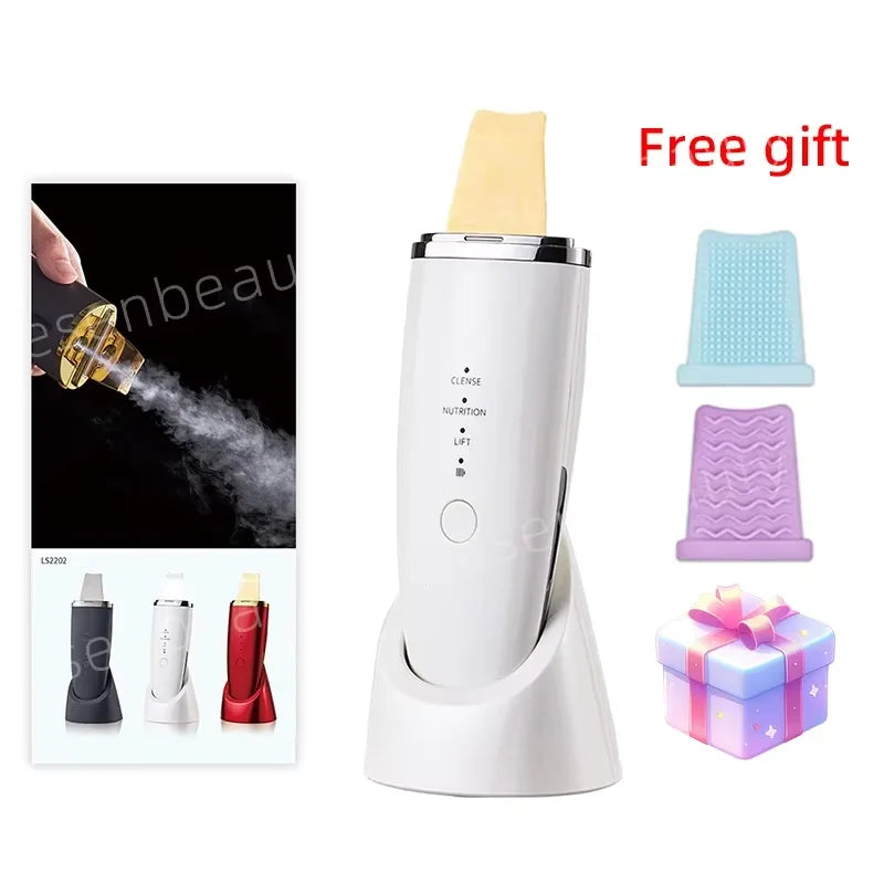 LESEN Skin Care Ultrasonic Skin Scrubber Blackheads Whiteheads Exfoliator Vibrating Facial Scraper Pore DeepCleanser Face Lifter