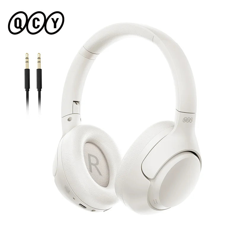 QCY H3 ANC Wireless Headphones 43dB Hybrid Active Noise Cancelling Bluetooth 5.4 Headset Hi-Res with LDAC Over Ear Headset 60Hrs