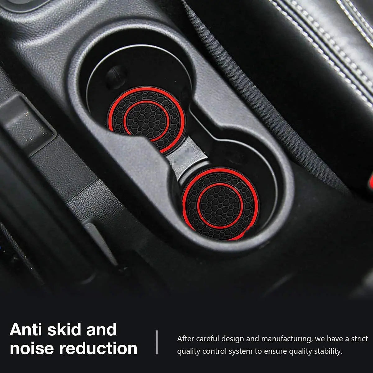 2pcs Non-slip Car Water Cup Pad For Tesla And SUV Sedan Rubber Mat For Bottle Holder Coaster Auto Interior Anti-skid Cup Holders