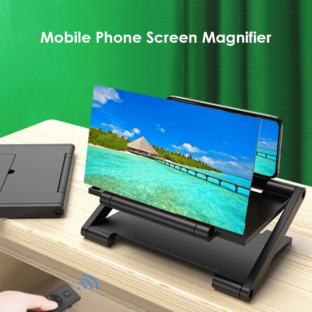 8 inch 3D Screen Amplifier Mobile Phone Screen Video Magnifier HD Expander Projector Smartphone Display Magnifying Bracket