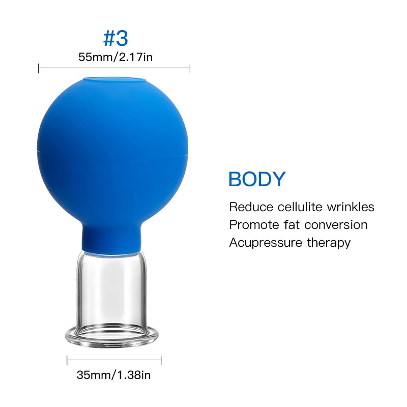 Rubber Face Massager Vacuum Cupping Face Lifting Facial Cups Anti Cellulite Cup Anti-Wrinkle Cupping Therapy Skin Care Beauty