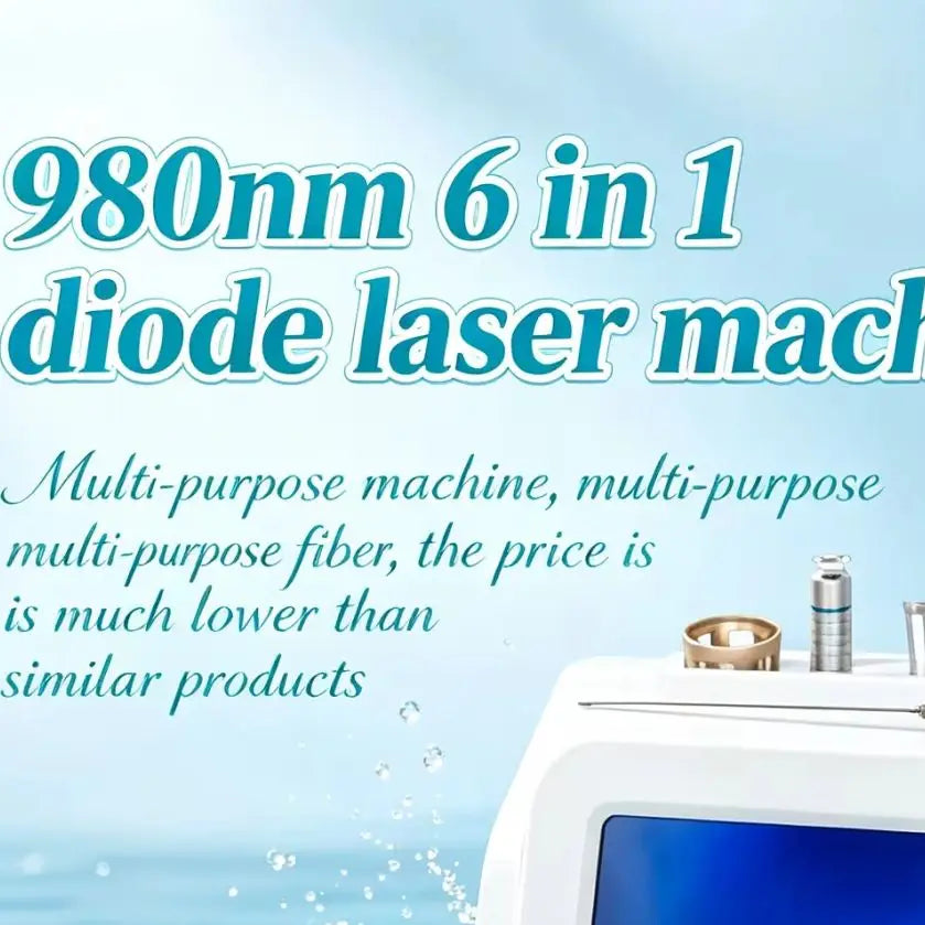 Salon Use 6 in 1 980nm Diode Lase Machine Lipolysis Vascular Improvement Nail Care Skin Rejuvenation Professional Commercial