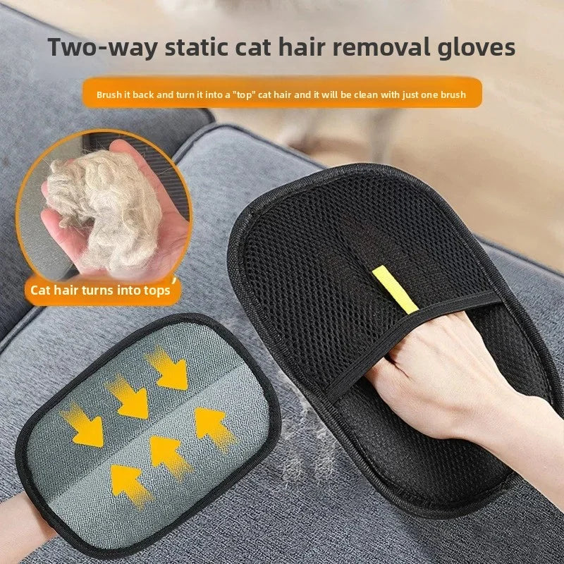 Pet Grooming Gloves Static Dedusting Brush Pet Hair Remover Brush Removing Dog Cat Hair From Sofa Carpet Clothes Tool Supplies