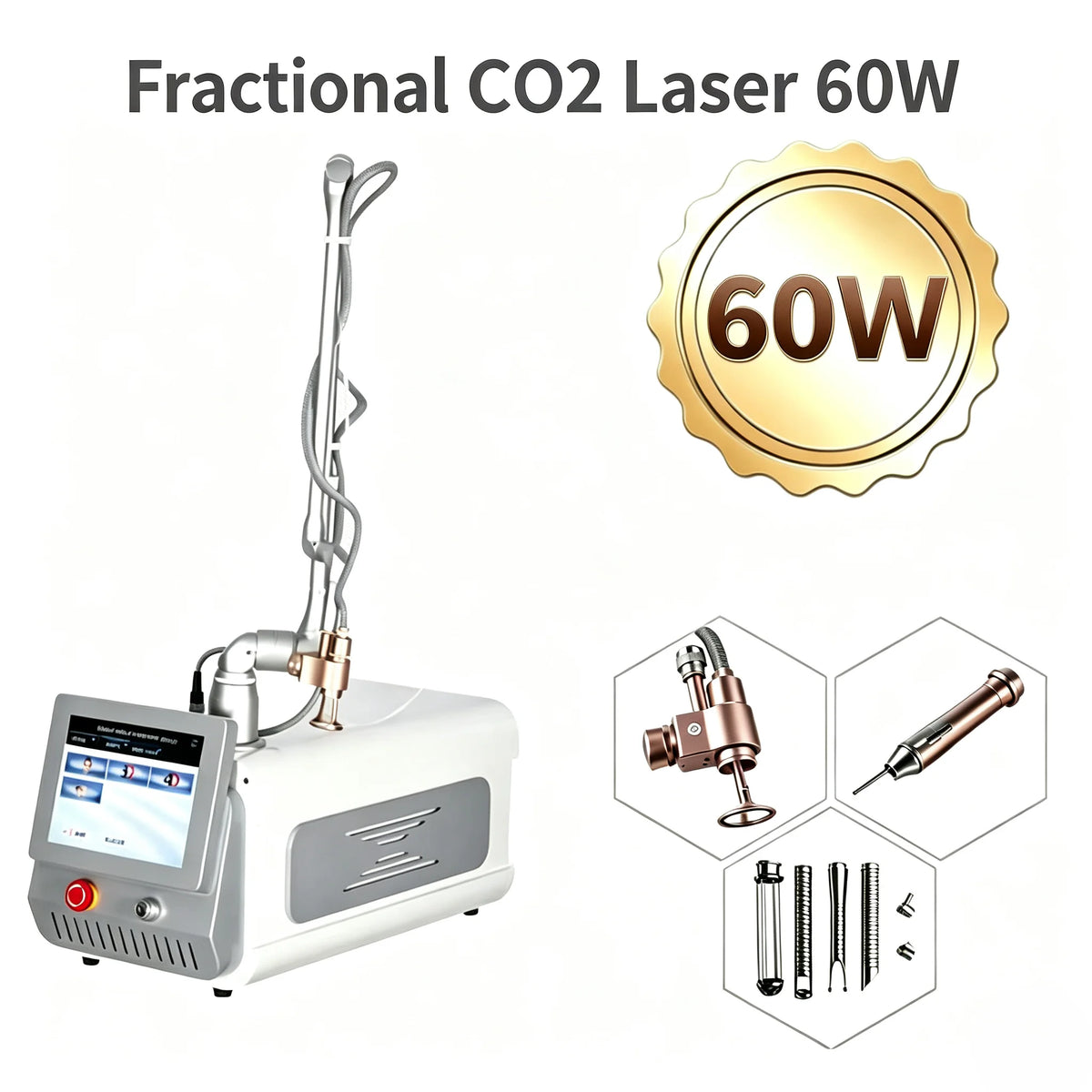 CO2 Fractional Lase Machine Focus on Skin Care Wrinkle Softening Scar Blur Stretch Mark Fading For Salon Personal Beauty Use