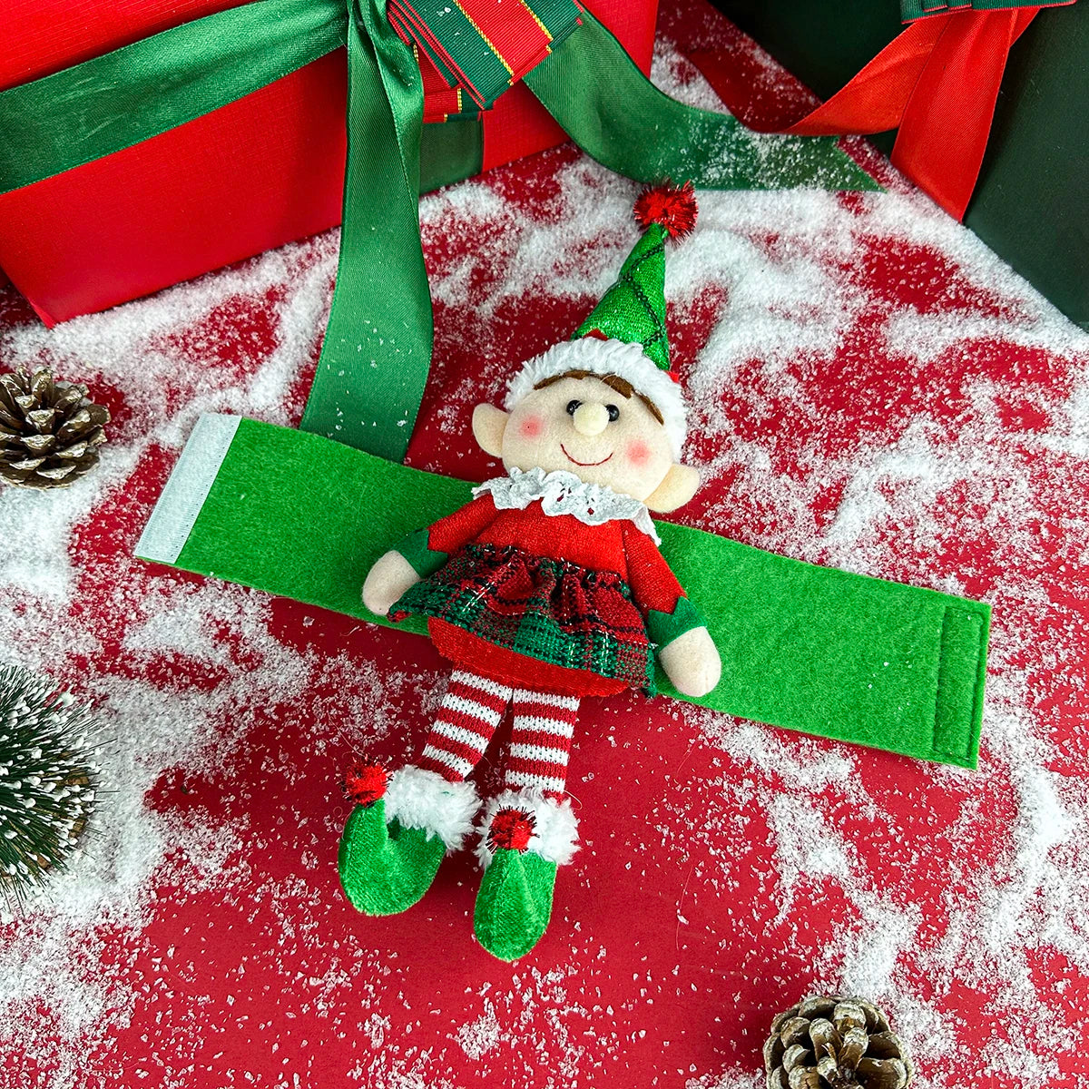 Elf fairy figurine curtain hooks, Christmas decorations, display window ornaments, hotel restaurant supplies, party props
