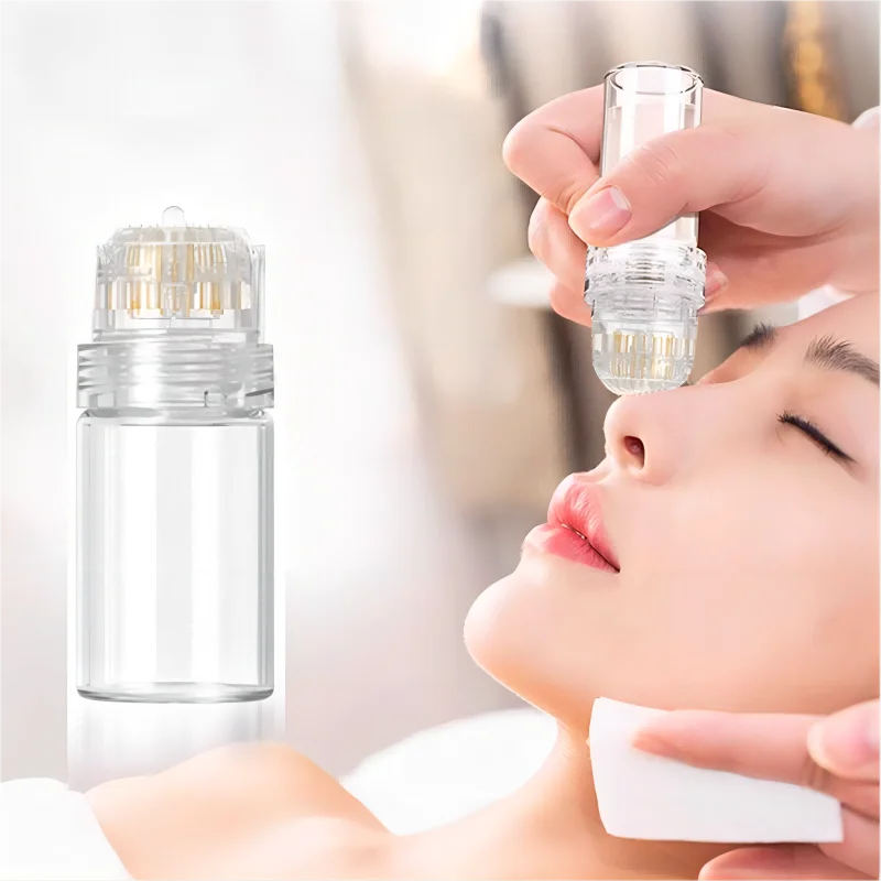 Reusable Hydra 20 Pin Derma Stamp Titanium Microneedle Hydra Needle Skin Care Whitening Bottle Roller For Skin Rejuvenation