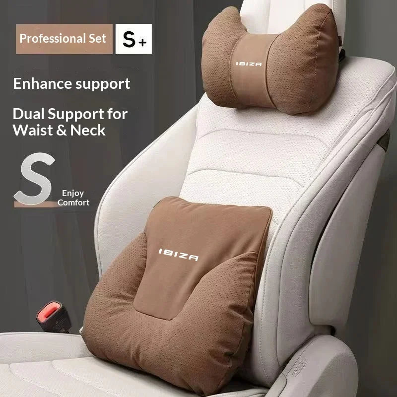For SEAT IBIZA FR Car Headrest Neck Support Seat Lumbar Cushion Soft Neck Pillow Automobile interior Accessories