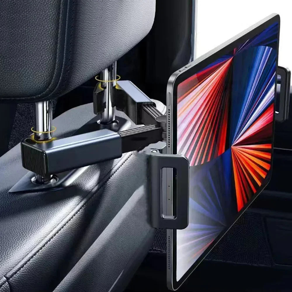 Telescopic Car Phone Holder for Rear Row Tablet Holder Anti Shake Tablet Mount Universal Auto Phone Stand for 4-12.9 Inch iPad