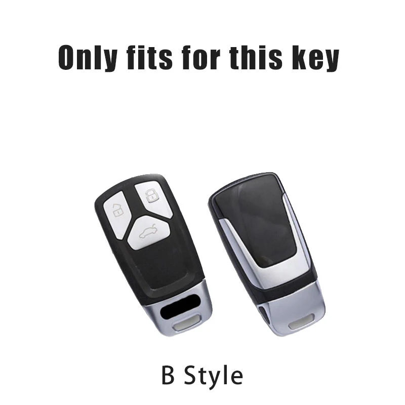 Fashion Zinc Alloy Car Key Case Cover Shell Protection For Audi A4 A4L A5 Q5 Q7 TT TTS 8S B9 2016 2017 2018 Keychain Accessories