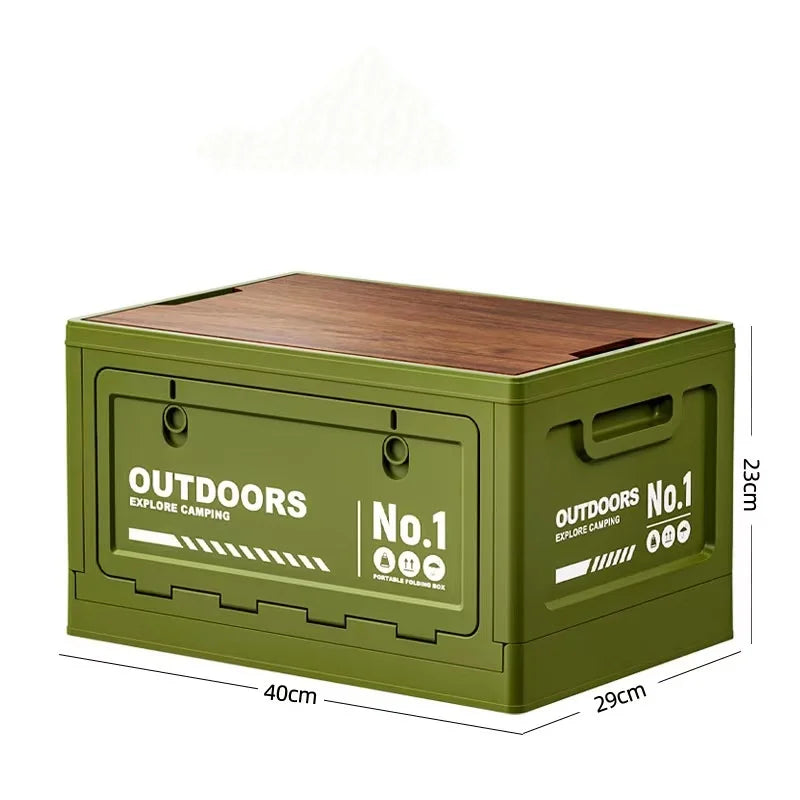 Outdoor Camping Storage Box Car Trunk Organizer Portable Picnic Basket Multi-functional Foldable Tool