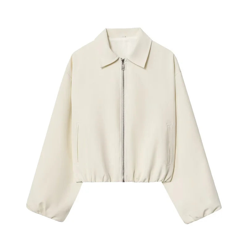 MUJER 2025 Women's Bomber Jacket Zip Puffed Varsity Jackets for Women Cropped Demi-season Jacket for Women Coats New Outerwears