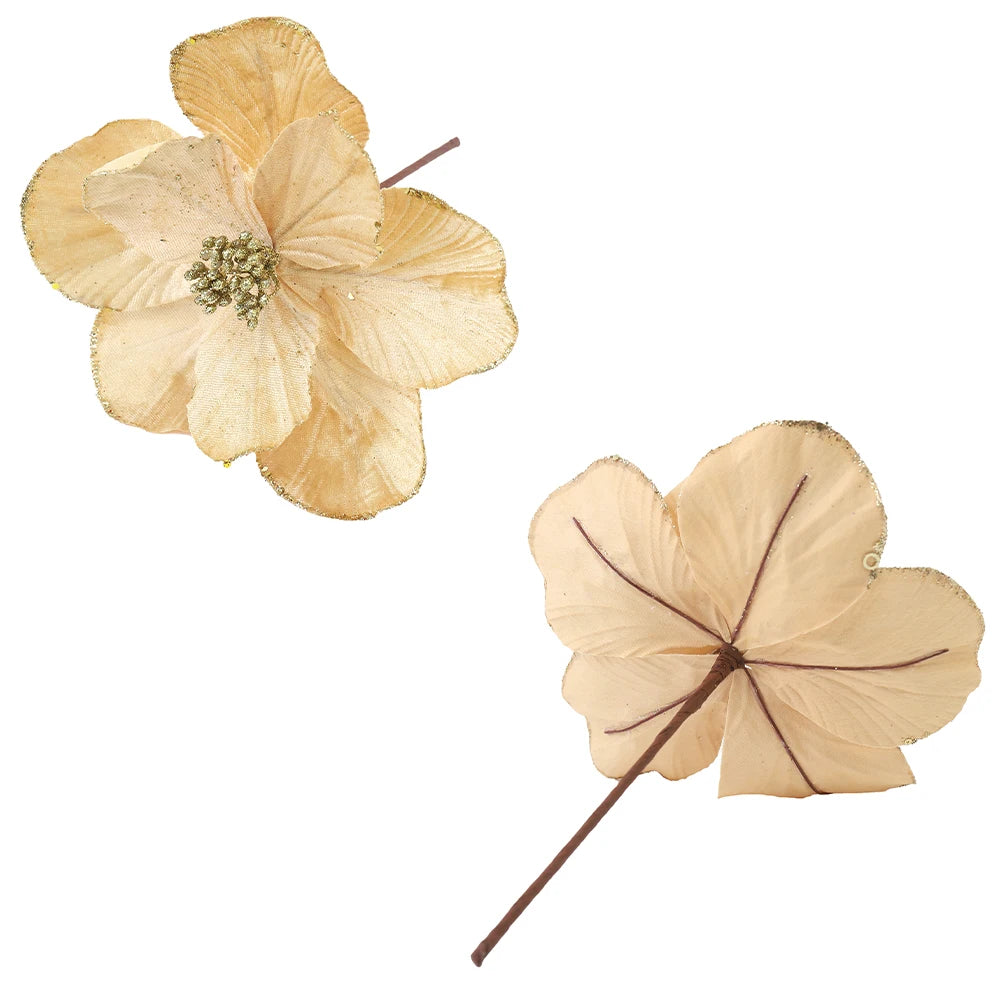 1/3Pcs 20CM Artificial Flowers Merry Christmas Tree Decoration for Home Decor New Year 2026 Gifts Garland Ornament Accessories